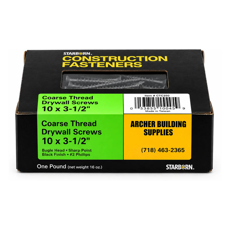 Starborn #10 x 3-1/2 in. Coarse Thread Drywall Screws, 1 lb. Box