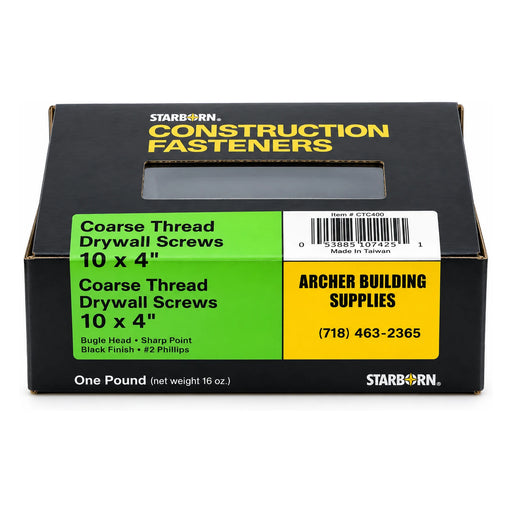 Starborn #10 x 4 in. Coarse Thread Drywall Screws, 1 lb. Box