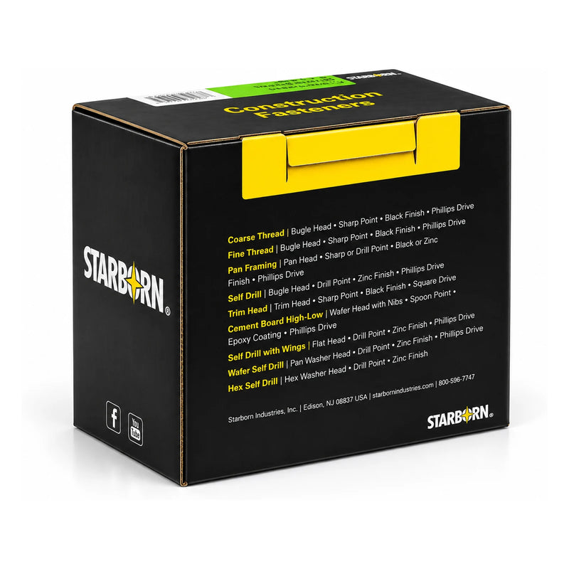 Starborn #6 x 1-5/8 in. Coarse Thread Drywall Screws, 5 lb. Box - view 2