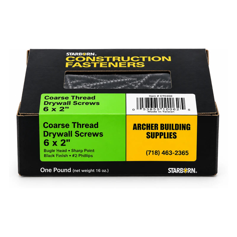 Starborn #6 x 2 in. Coarse Thread Drywall Screws, 1 lb. Box