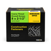 Starborn #8 x 2-1/2 in. Coarse Thread Drywall Screws, 5 lb. Box