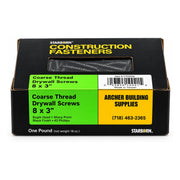 Starborn #8 x 3 in. Coarse Thread Drywall Screws, 1 lb. Box