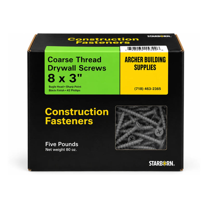 Starborn #8 x 3 in. Coarse Thread Drywall Screws, 5 lb. Box