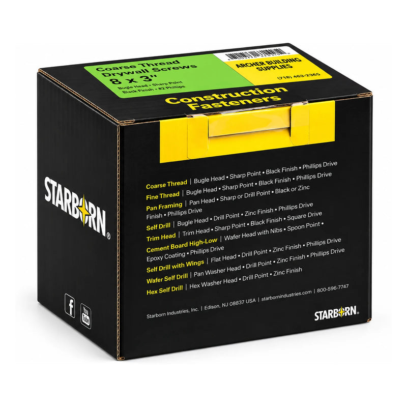 Starborn #8 x 3 in. Coarse Thread Drywall Screws, 5 lb. Box - view 2
