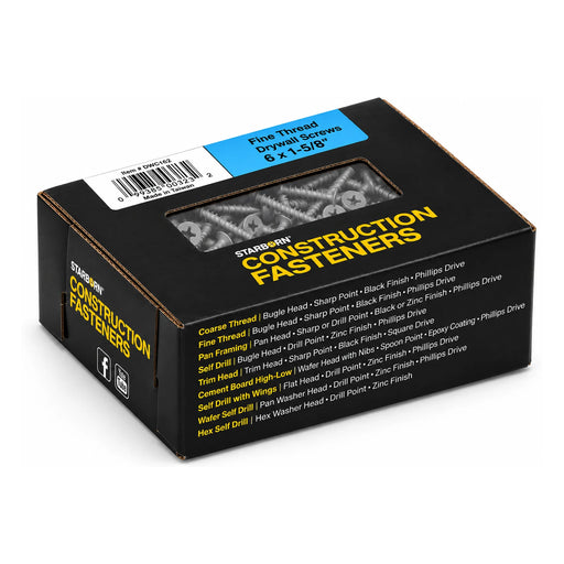 Starborn #6 x 1-5/8 in. Fine Thread Drywall Screws, 1 lb. Box - view 2