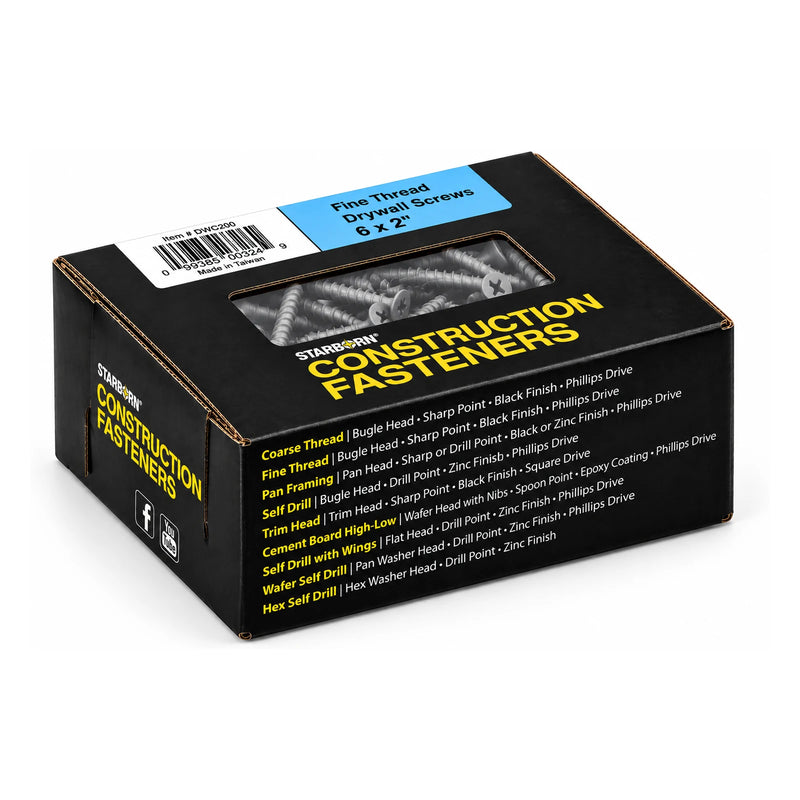 Starborn #6 x 2 in. Fine Thread Drywall Screws, 1 lb. Box - view 2