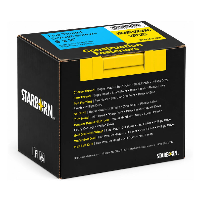Starborn #6 x 2 in. Fine Thread Drywall Screws, 5 lb. Box - view 2