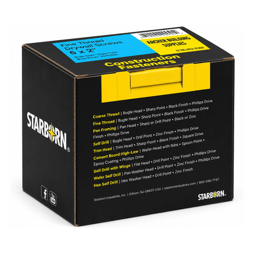 Starborn #6 x 2 in. Fine Thread Drywall Screws, 5 lb. Box - view 2