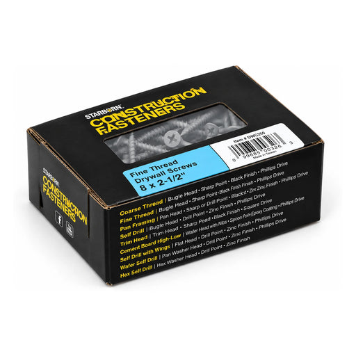 Starborn #8 x 2-1/2 in. Fine Thread Drywall Screws, 1 lb. Box - view 2
