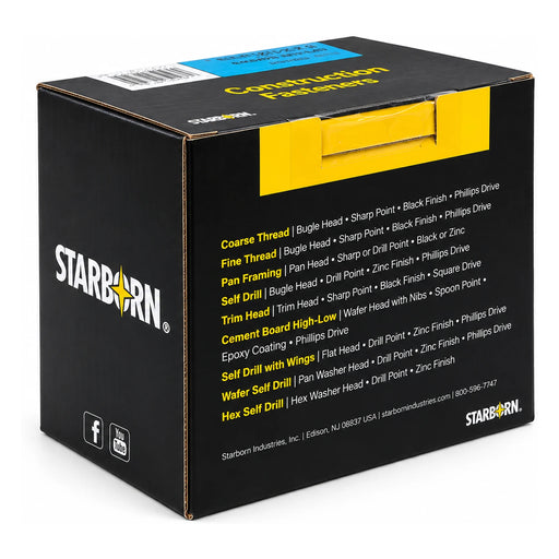 Starborn #8 x 2-1/2 in. Fine Thread Drywall Screws, 5 lb. Box - view 2