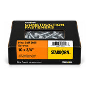 Starborn #10 x 3/4 in. Hex Self-Drilling Screws, 1 lb. Box