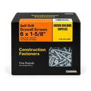 Starborn #6 x 1-5/8 in. Self-Drilling Drywall Screws, 5 lb. Box