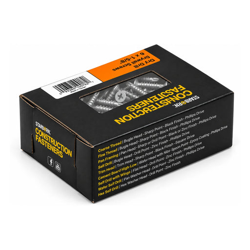 Starborn #6 x 1-5/8 in. Self-Drilling Drywall Screws, 5 lb. Box - view 2