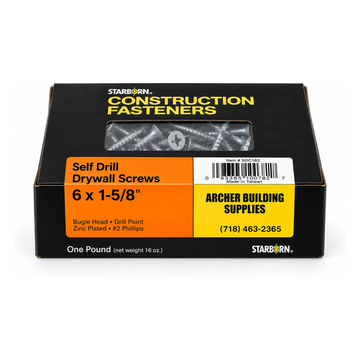 Starborn #6 x 1 in. Self-Drilling Drywall Screws, 5 lb. Box - view 2
