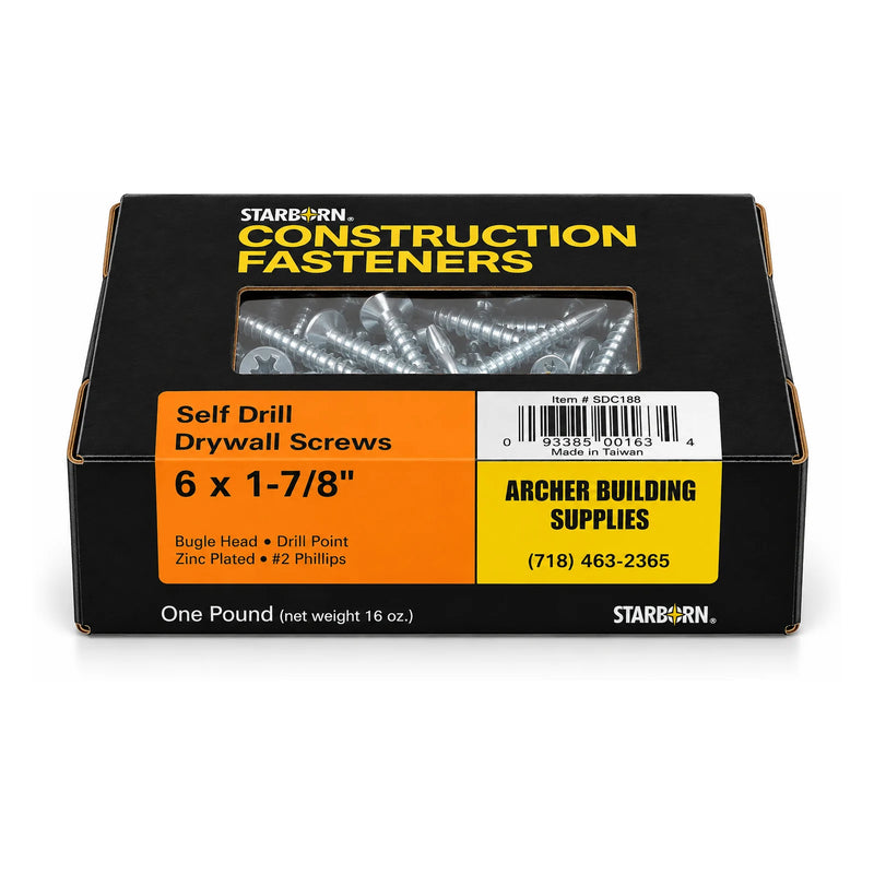 Starborn #6 x 1-7/8 in. Self-Drilling Drywall Screws, 1 lb. Box