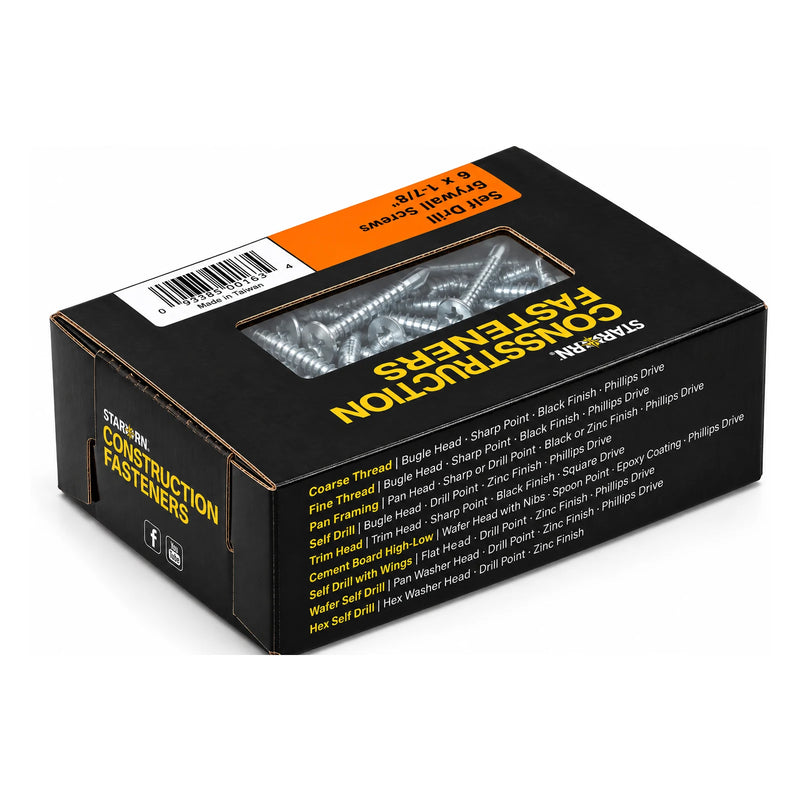 Starborn #6 x 1-7/8 in. Self-Drilling Drywall Screws, 1 lb. Box - view 2