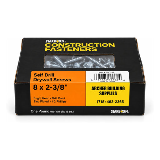 Starborn #8 x 2-3/8 in. Self-Drilling Drywall Screws, 1 lb. Box