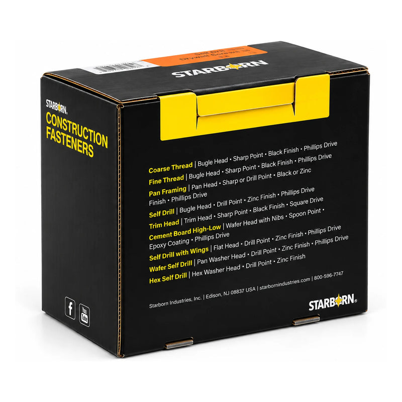 Starborn #8 x 2-5/8 in. Self-Drilling Drywall Screws, 5 lb. Box - view 2