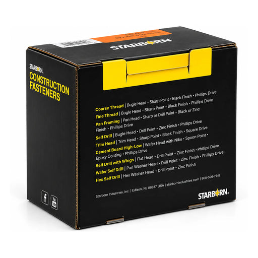 Starborn #8 x 2-5/8 in. Self-Drilling Drywall Screws, 5 lb. Box - view 2