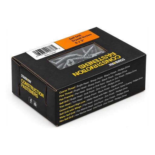 Starborn #8 x 3 in. Self-Drilling Drywall Screws, 1 lb. Box - view 2