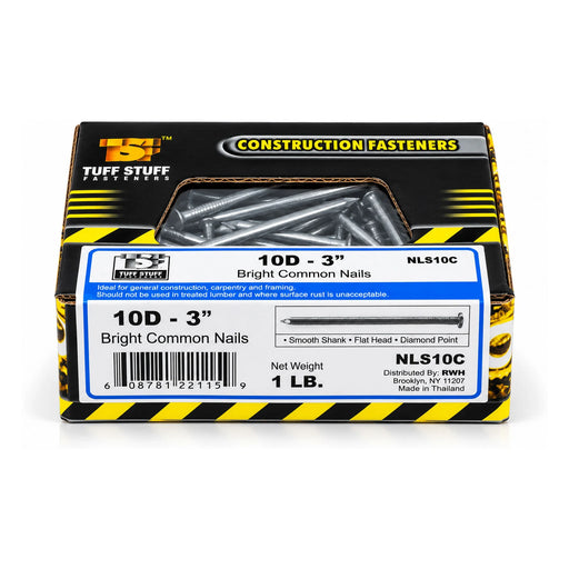 Tuff Stuff 10D 3 in. Bright Common Nails, 1 lb.