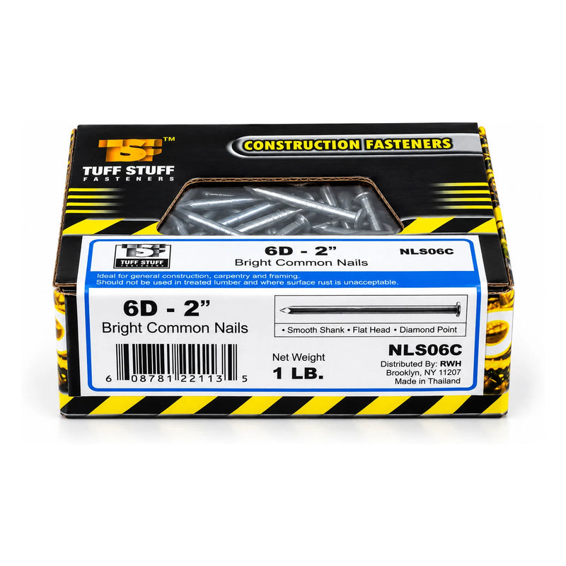 Tuff Stuff 6D 2 in. Bright Common Nails, 1 lb.