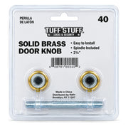 Tuff Stuff Solid Brass Door Knob, 2-1/4 in. - view 2