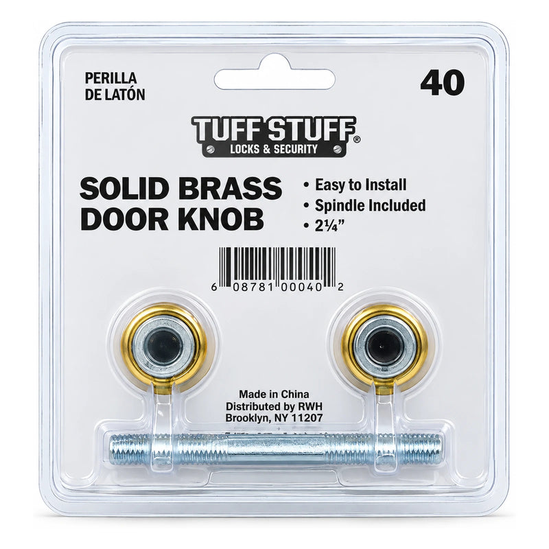 Tuff Stuff Solid Brass Door Knob, 2-1/4 in. - view 2