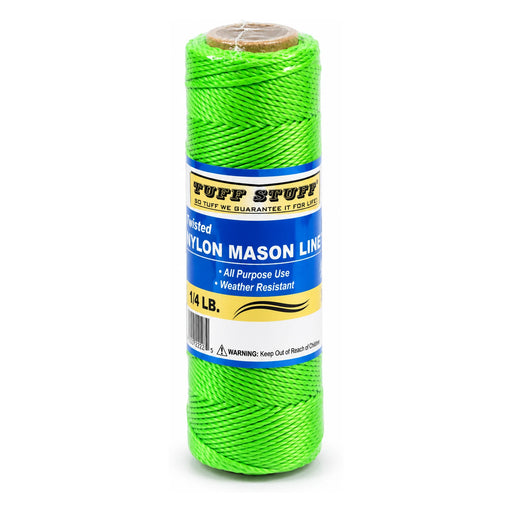 Tuff Stuff Twisted Nylon Mason Line, Green, 1/4 lb.