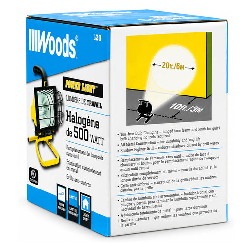 Woods 500-Watt Halogen Work Light - view 2